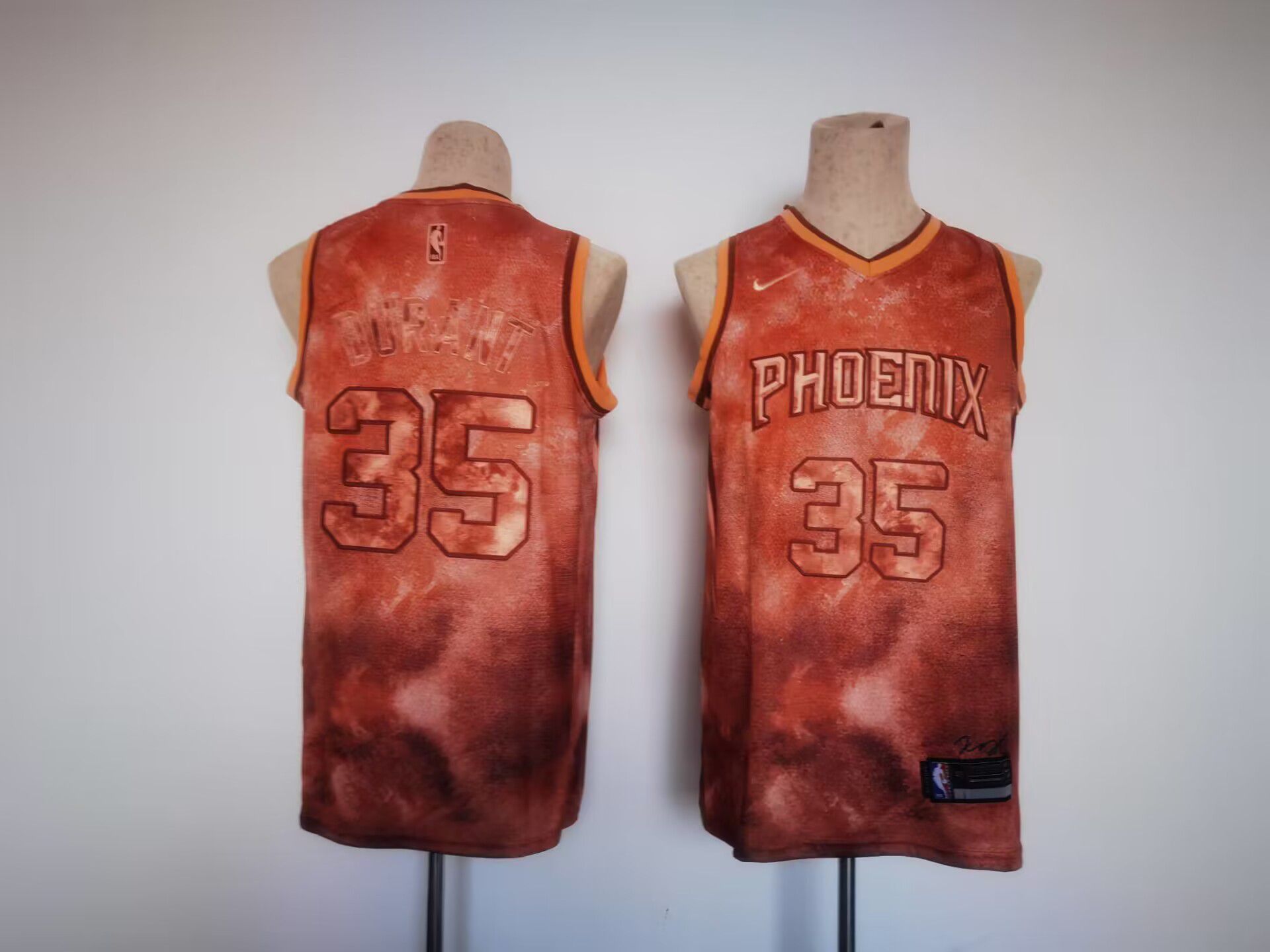 Men Phoenix Suns #35 Kevin Durant Orange Nike Selected Edition NBA Jersey